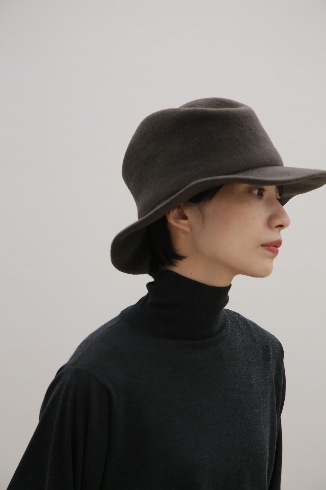 【TERRE】フェルトHAT(PEAK)