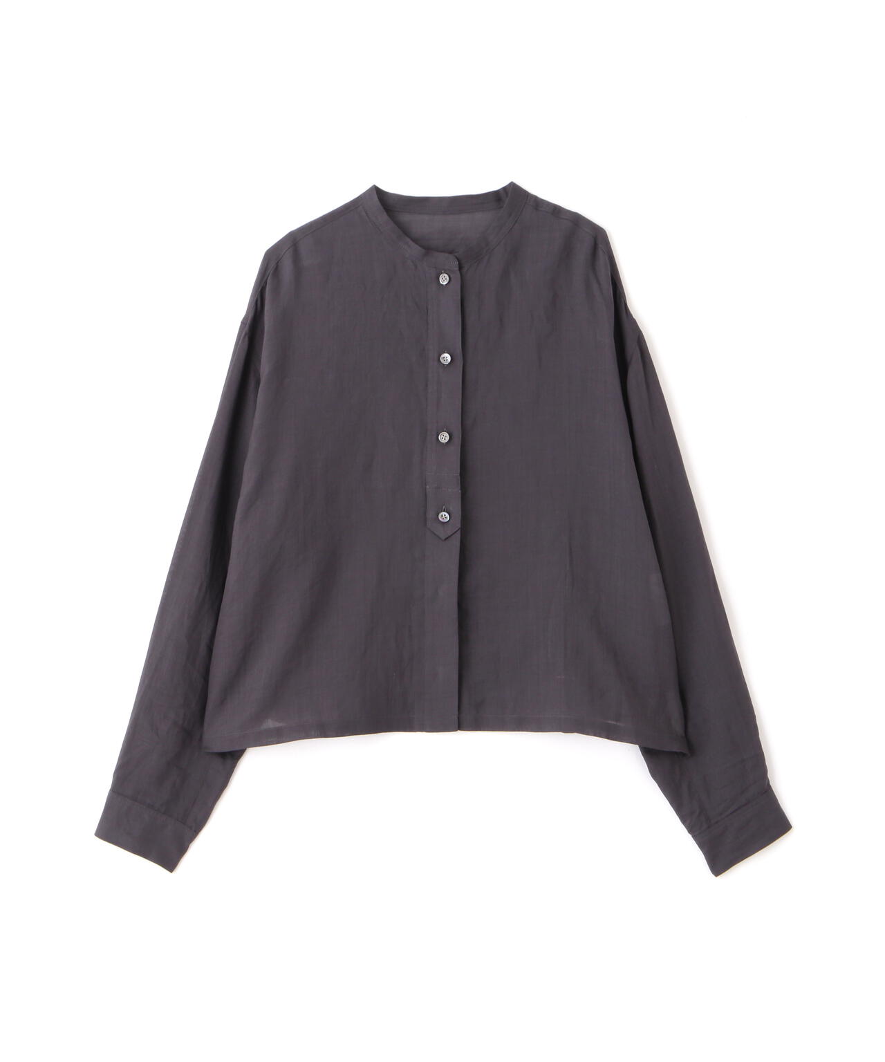 ラミーバンドカラーシャツブラウス