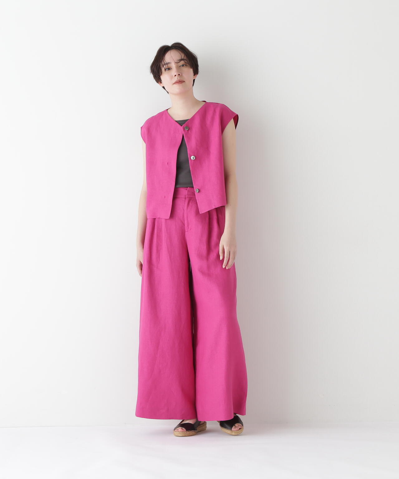 【WEB・一部店舗限定】リネンボックスブラウス