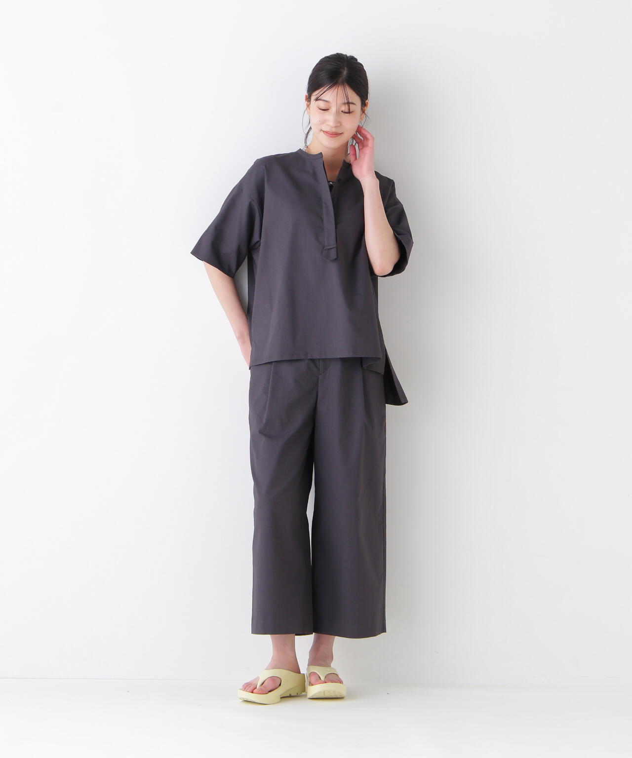 【UVカット・接触冷感】クールマックス混オーバーブラウス