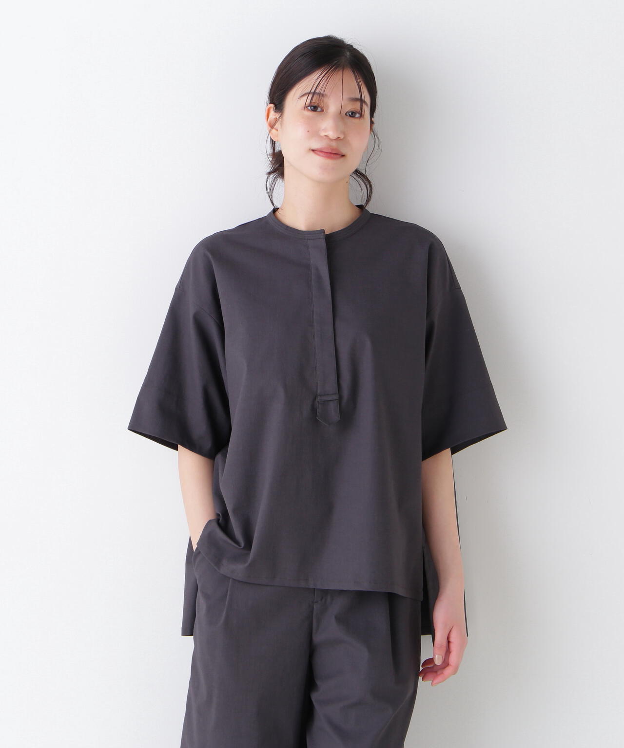 【UVカット・接触冷感】クールマックス混オーバーブラウス