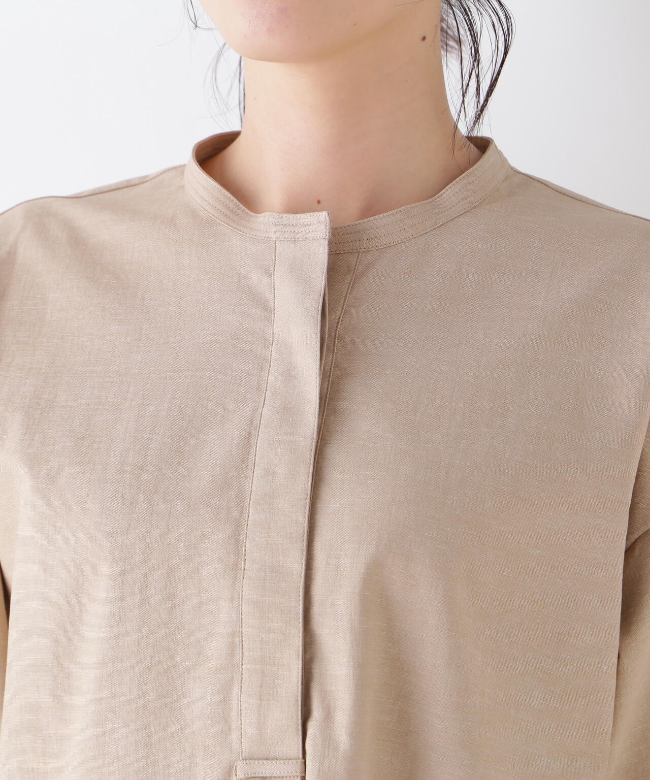 【UVカット・接触冷感】クールマックス混オーバーブラウス