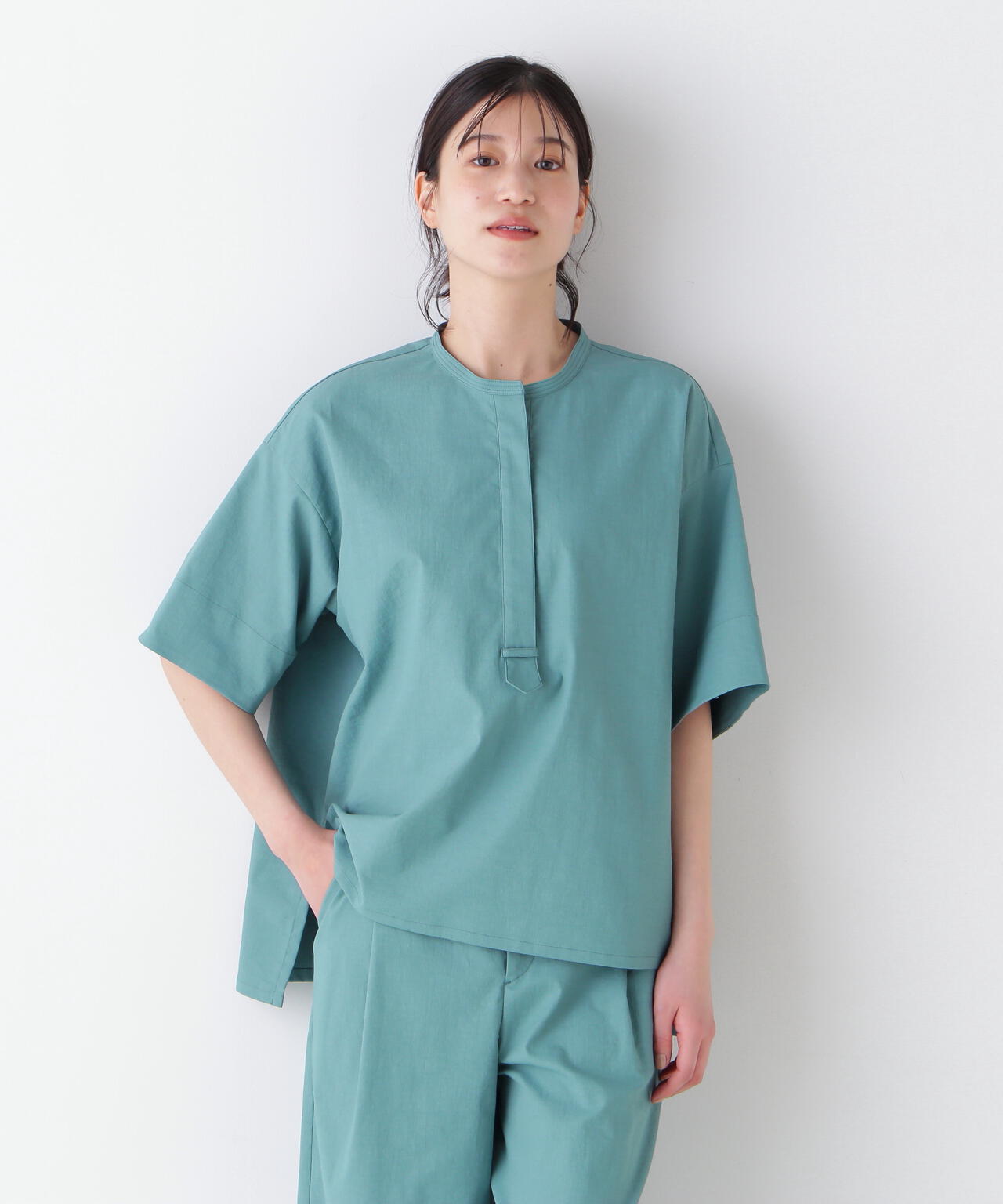 【UVカット・接触冷感】クールマックス混オーバーブラウス