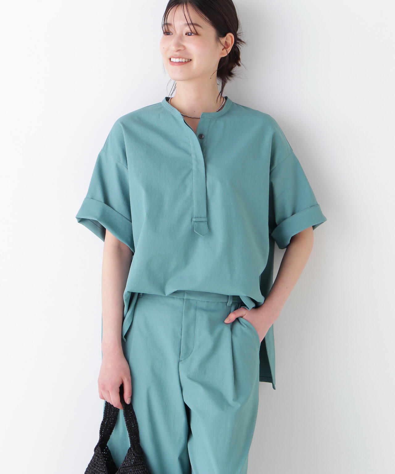 【UVカット・接触冷感】クールマックス混オーバーブラウス