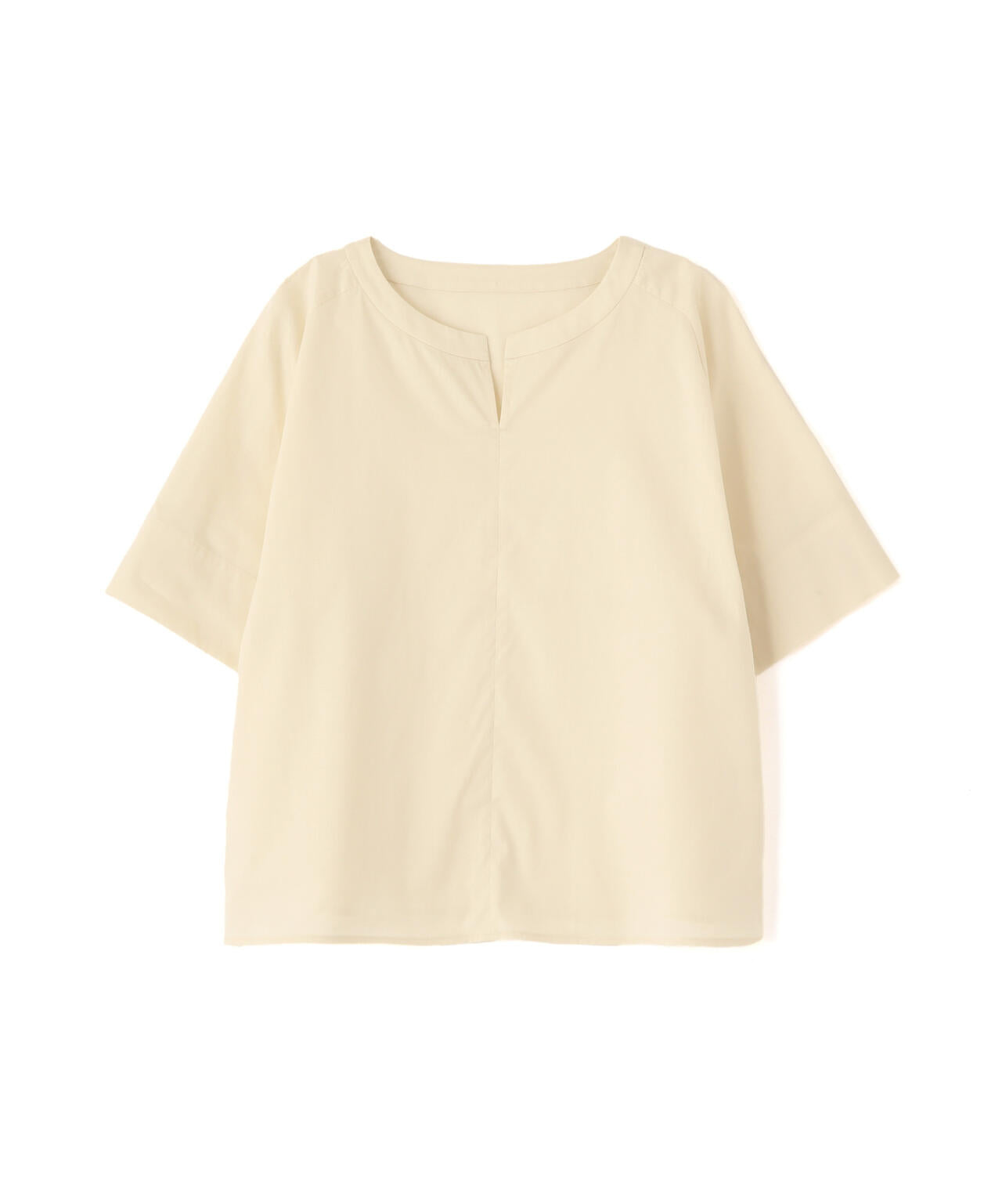 ボックスシルエットキーネックブラウス