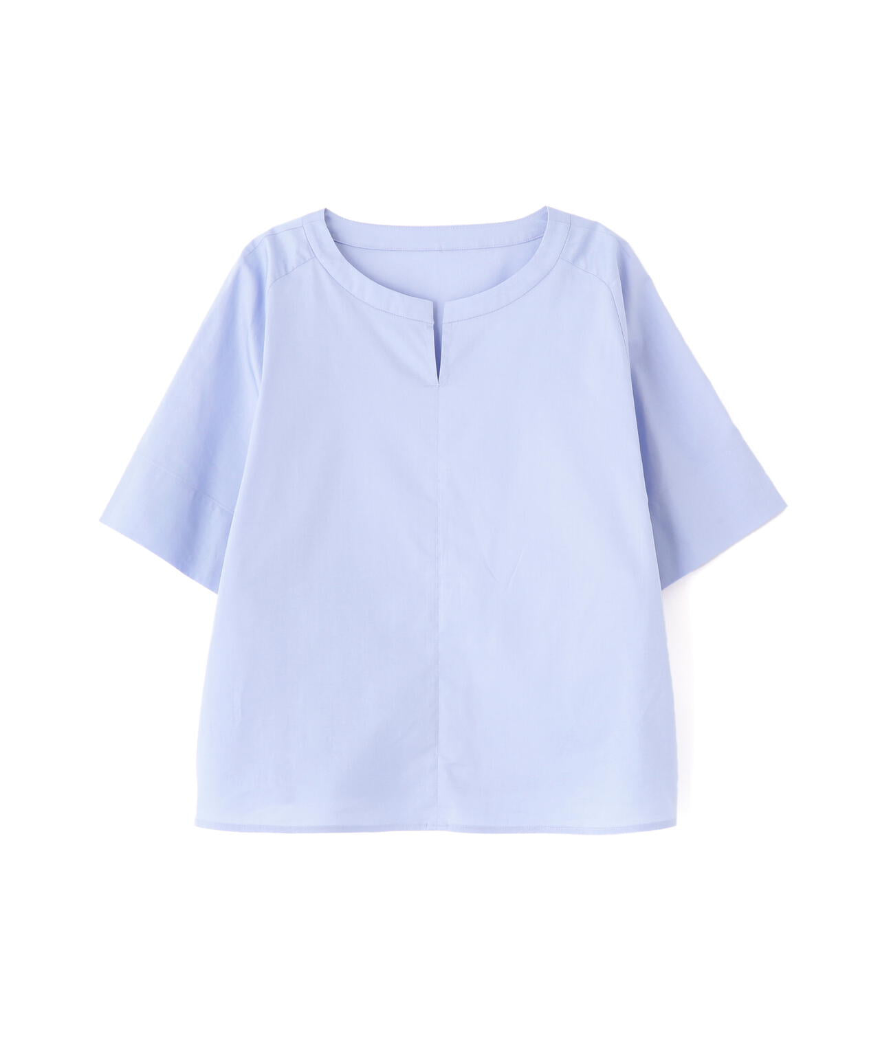 ボックスシルエットキーネックブラウス