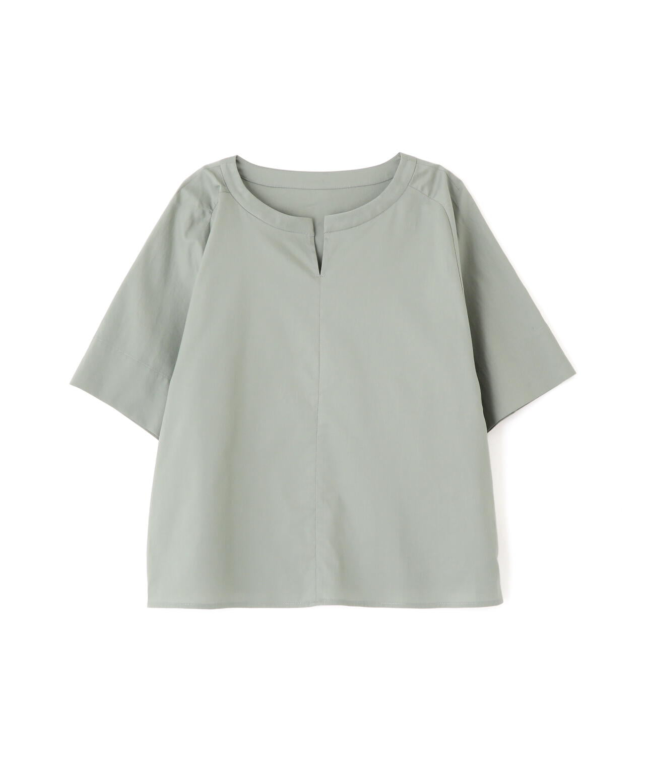 ボックスシルエットキーネックブラウス