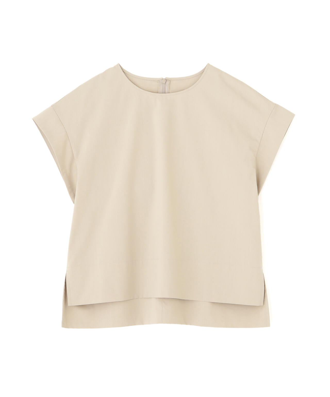 【撥水・ストレッチ】コットンポリエステルウェザーストレッチフレンチスリーブプルオーバー