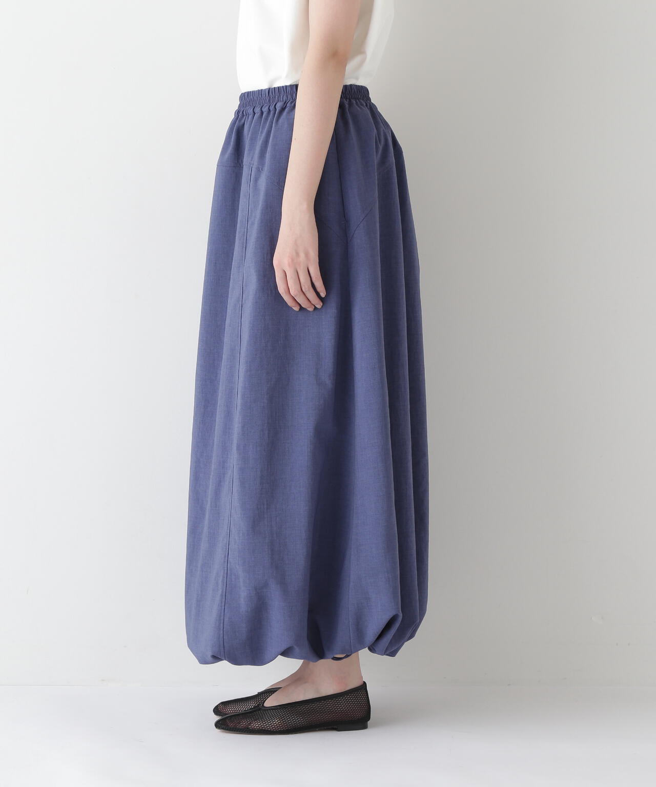 【接触冷感・吸汗、速乾・吸水速乾】ドライポリエステルストレッチポプリンスカート