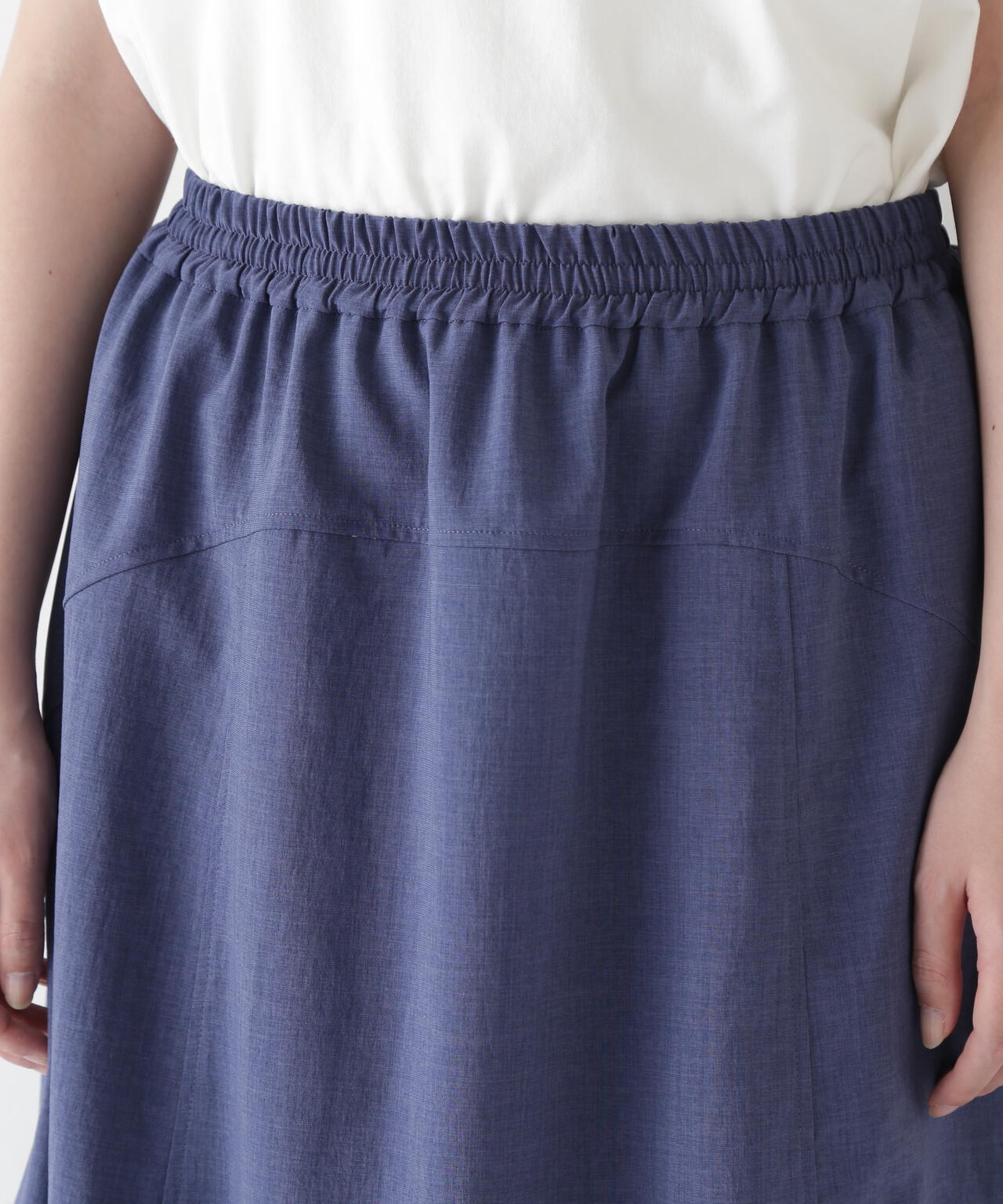 【接触冷感・吸汗、速乾・吸水速乾】ドライポリエステルストレッチポプリンスカート