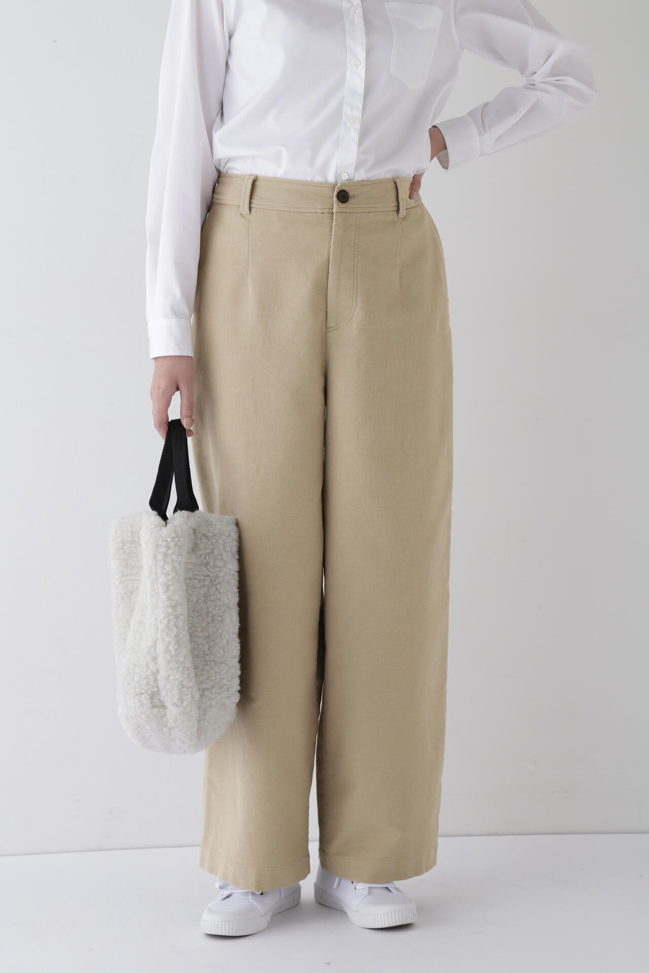 ストレッチエアリードットコードセミワイドパンツ