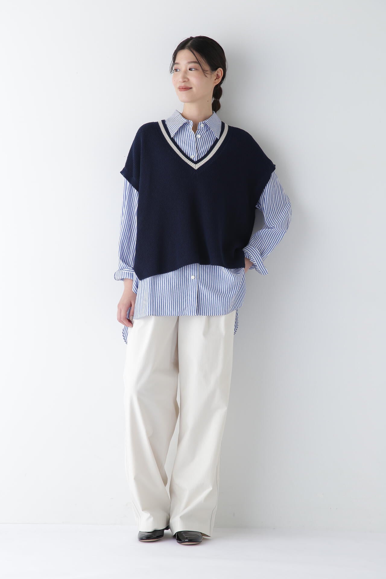 OGC/キュプラ2タックイージーセミワイドパンツ
