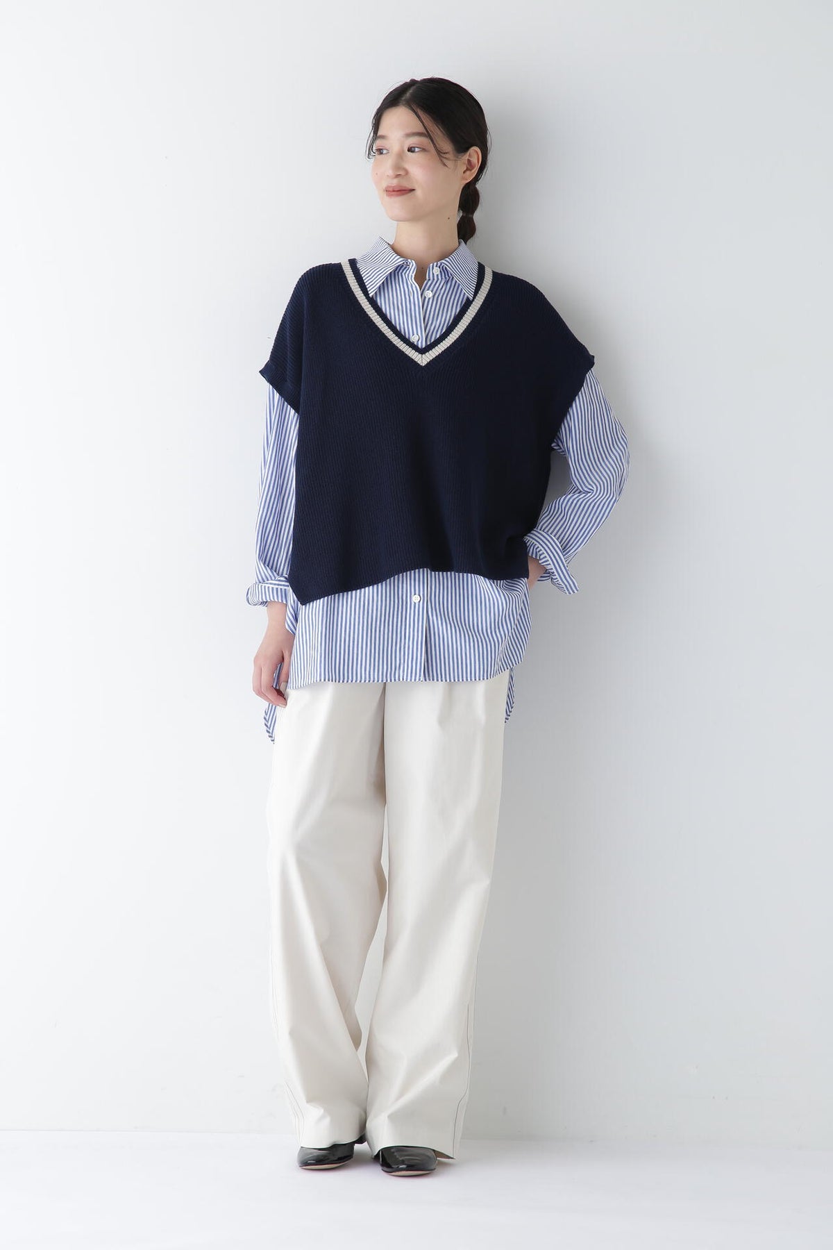 OGC/キュプラ2タックイージーセミワイドパンツ