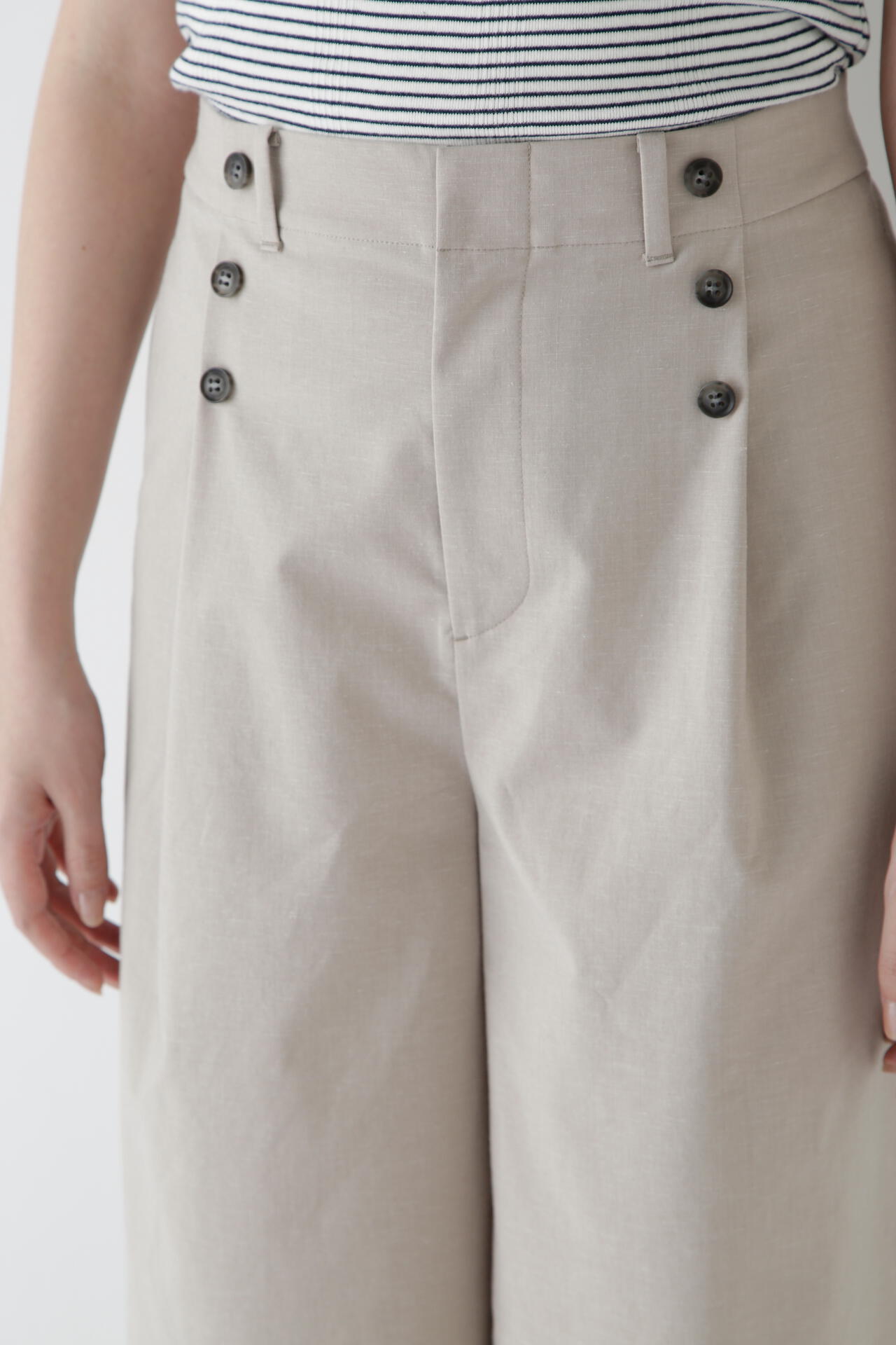 コットンポリレーヨンリネンマリンパンツ