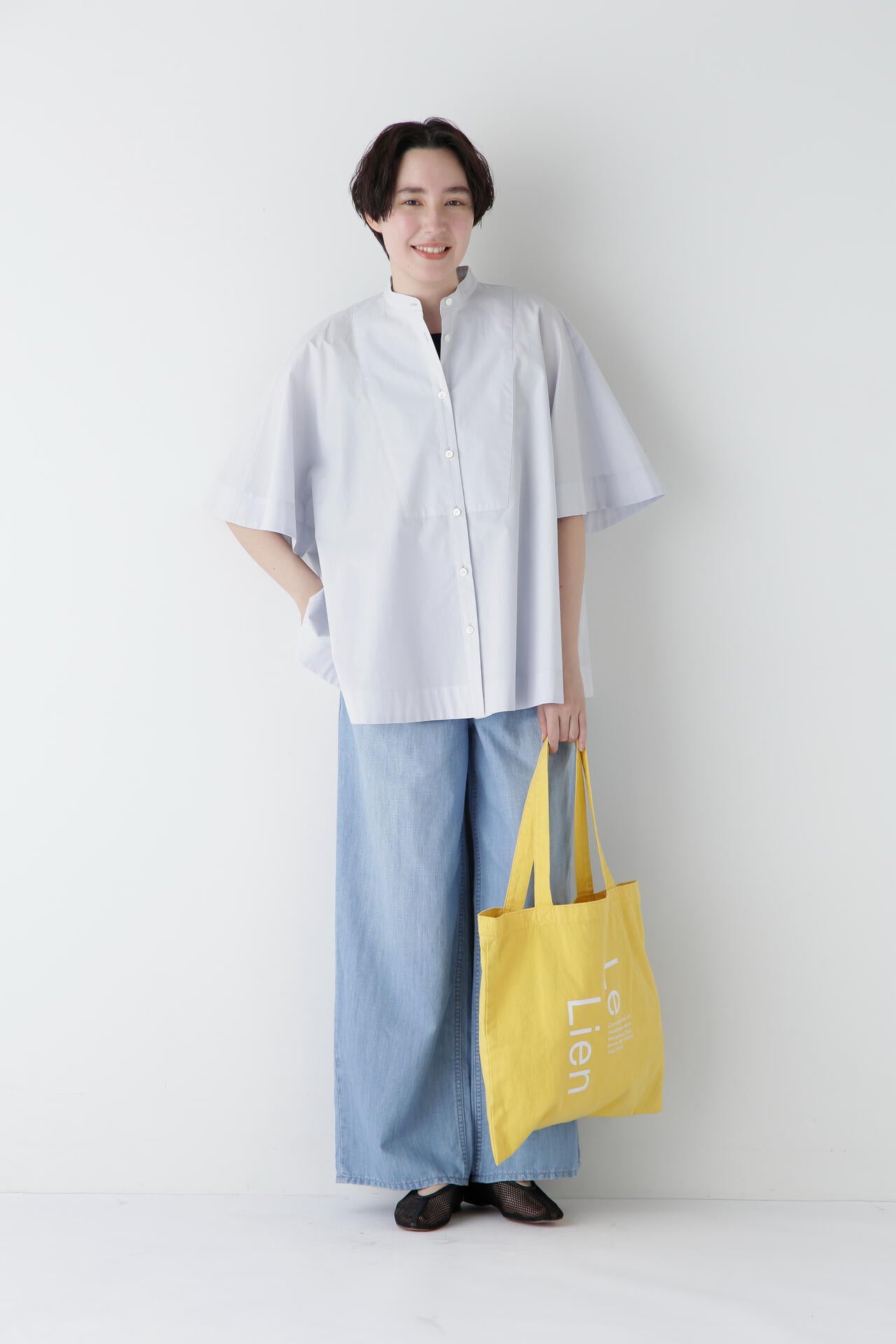 【Healthy DENIMコラボ】タックワイドデニムパンツ