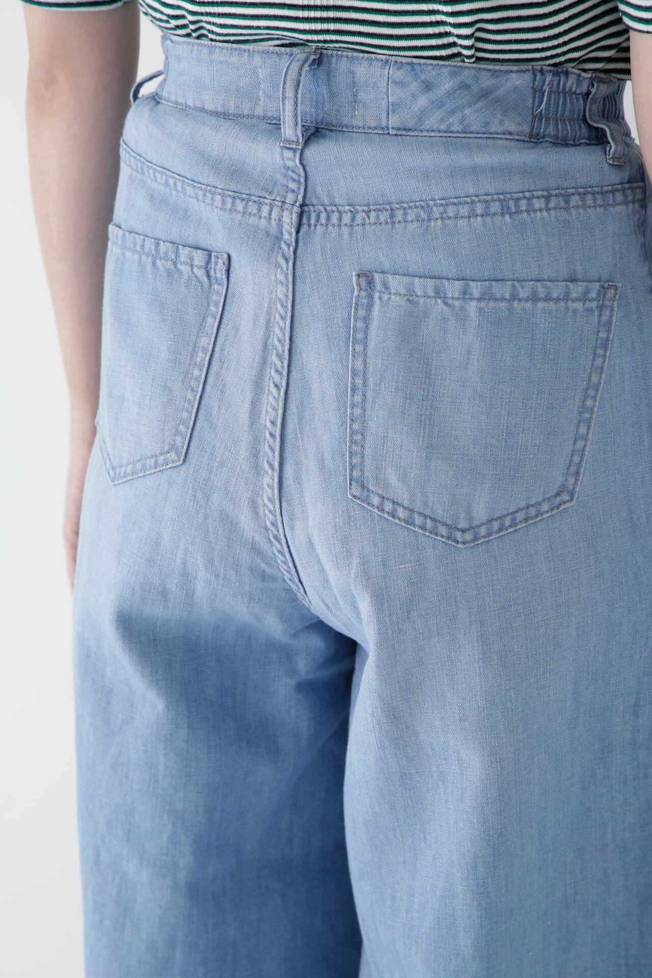 【Healthy DENIMコラボ】タックワイドデニムパンツ