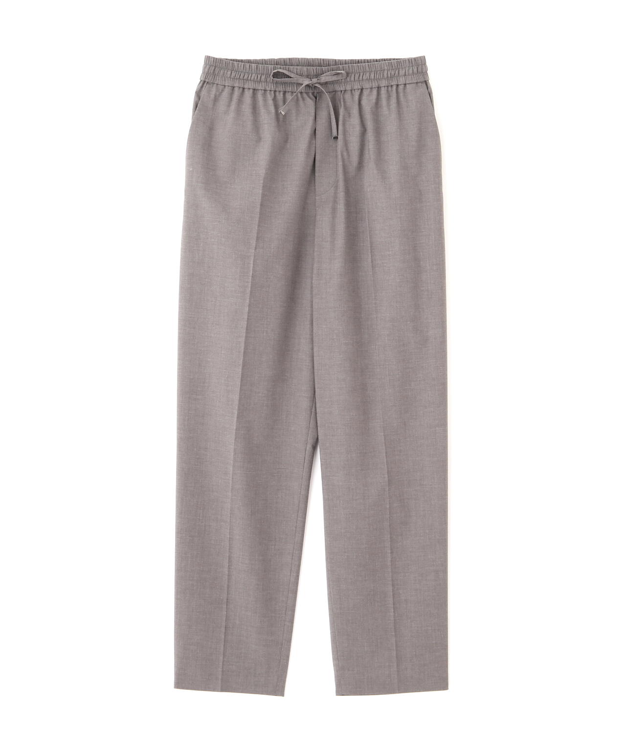 【接触冷感】ポプリンストレッチドローストリングテーパードパンツ