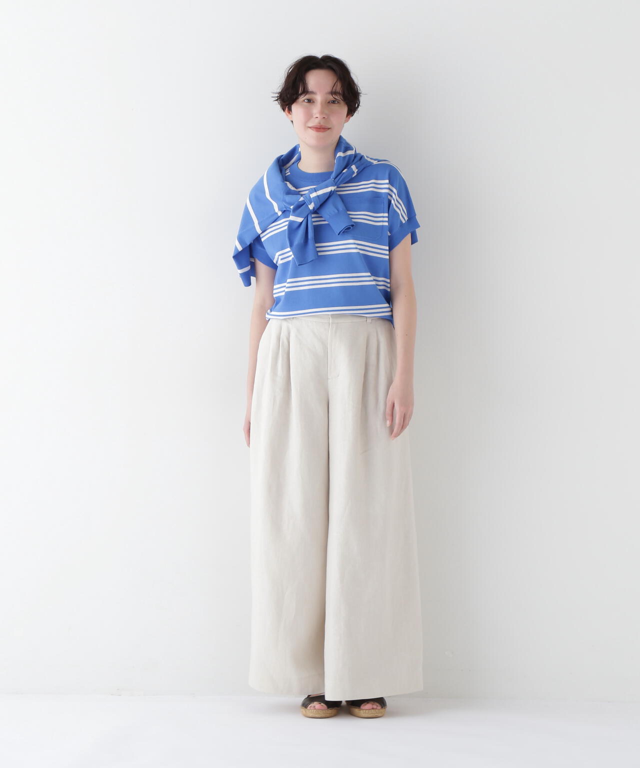 【WEB・一部店舗限定】リネンタック入りバギーパンツ