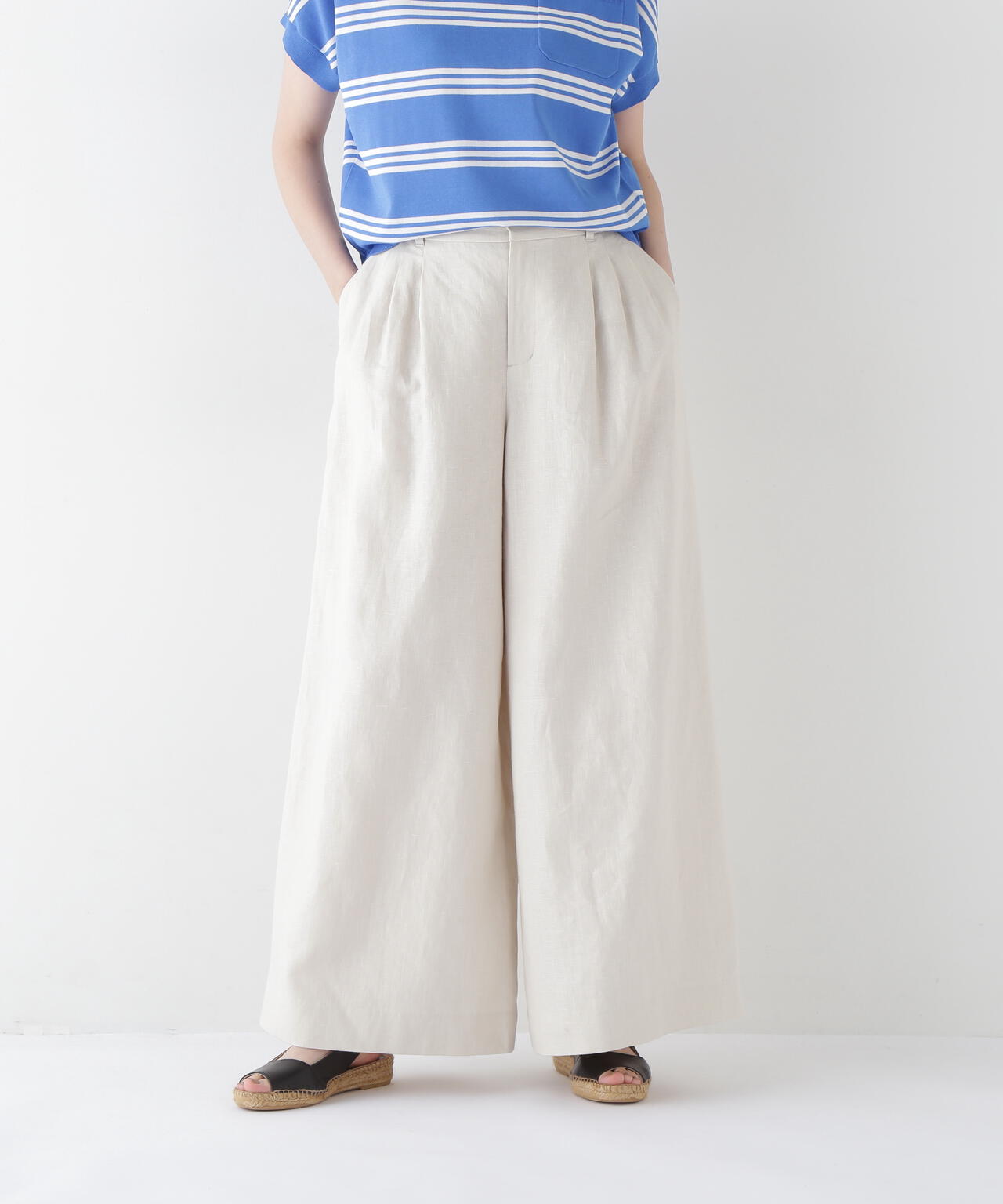 【WEB・一部店舗限定】リネンタック入りバギーパンツ