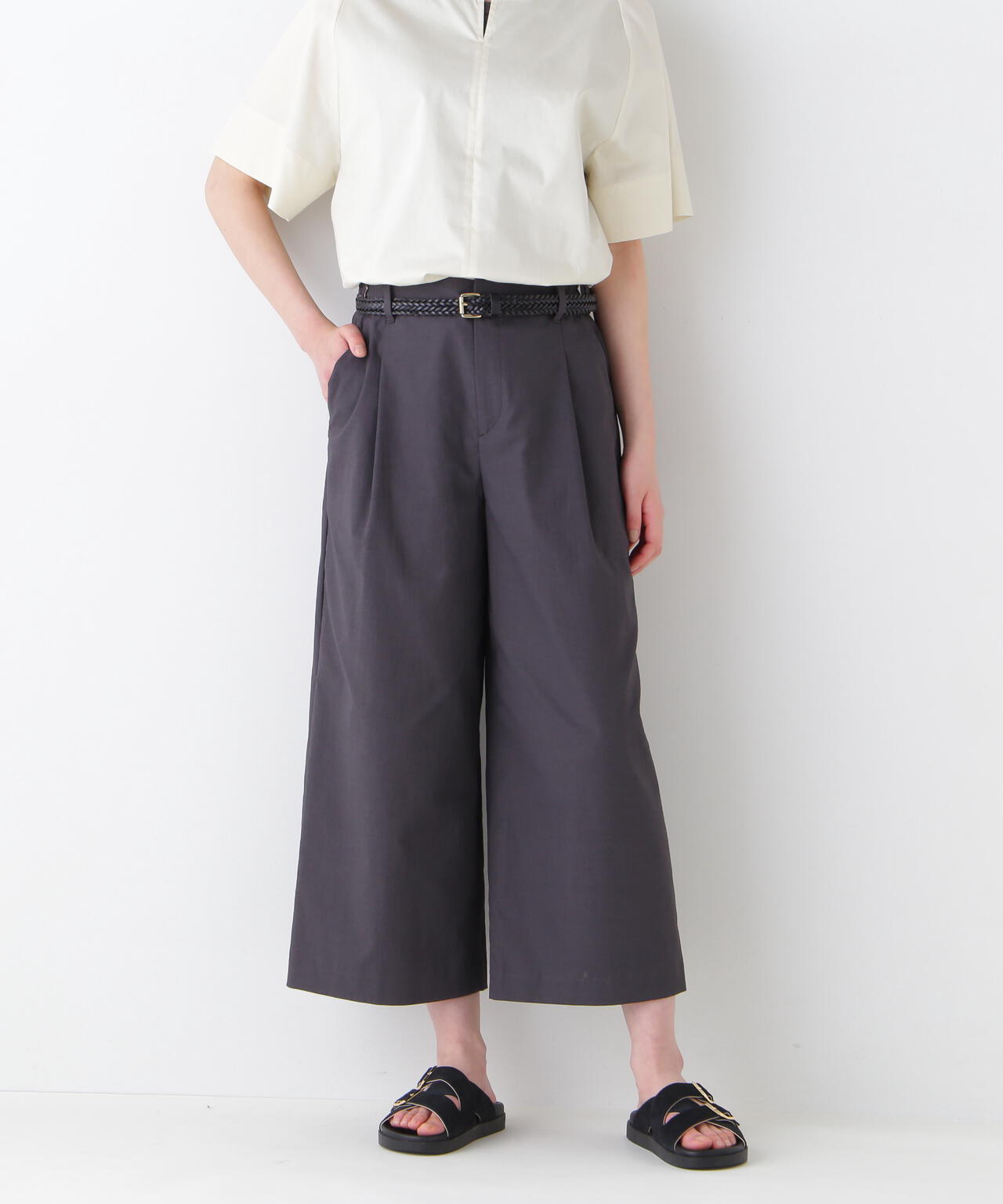 【UVカット・接触冷感】クールマックス混ガウチョパンツ