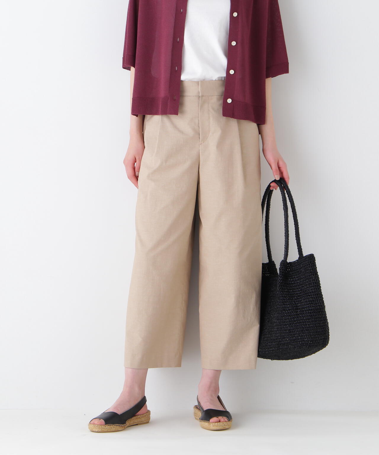 【UVカット・接触冷感】クールマックス混ガウチョパンツ