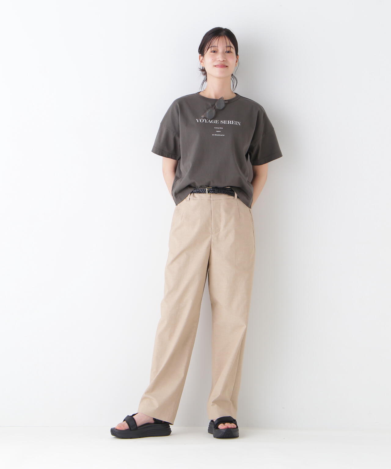 【UVカット・接触冷感】クールマックス混ストレートパンツ