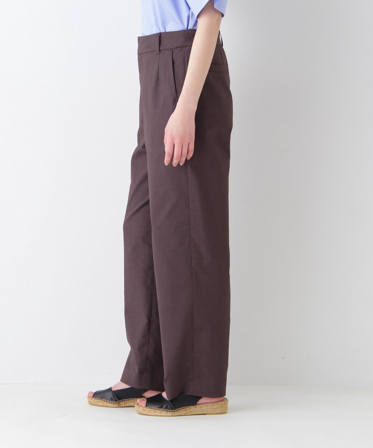 【UVカット・接触冷感】クールマックス混ストレートパンツ