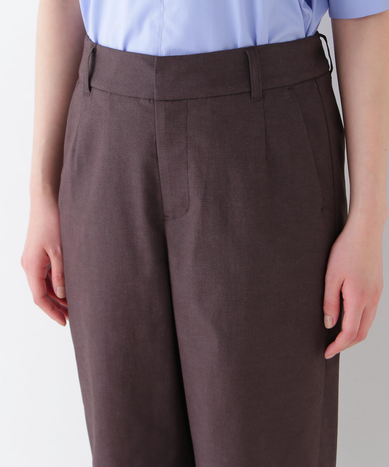 【UVカット・接触冷感】クールマックス混ストレートパンツ