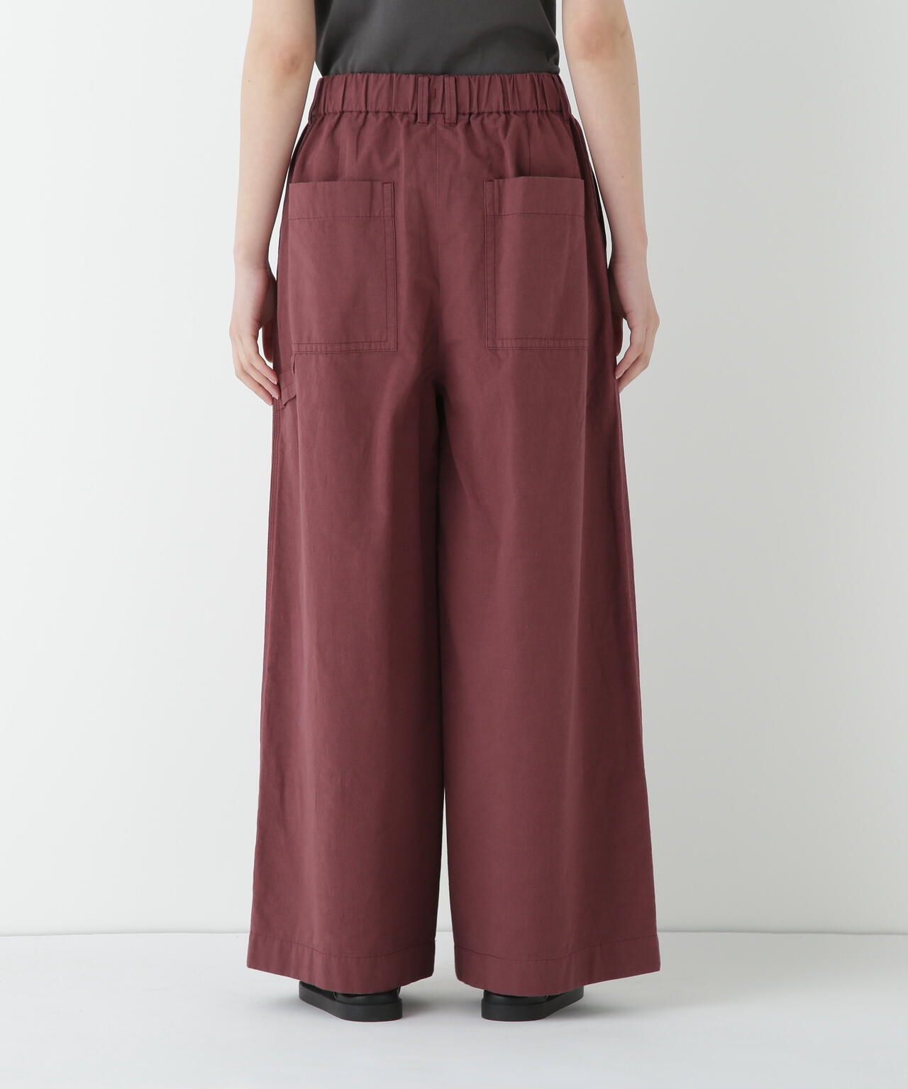 コットンリネンウェザー近江晒シェフパンツ