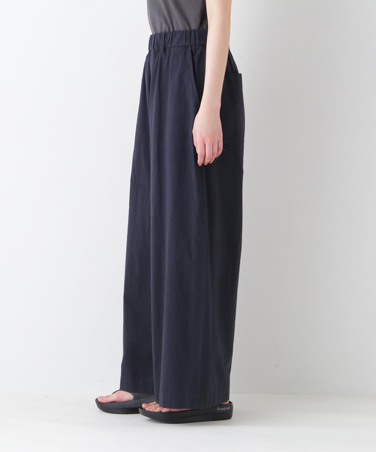 コットンリネンウェザー近江晒シェフパンツ