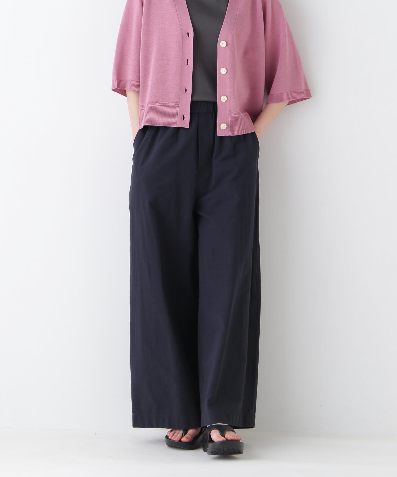 コットンリネンウェザー近江晒シェフパンツ