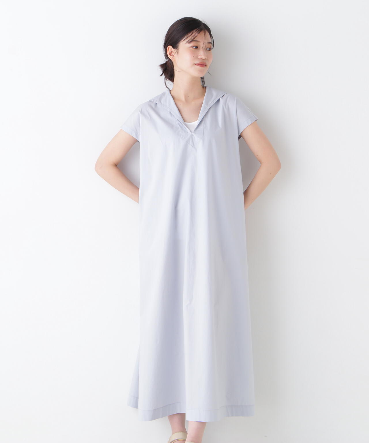 タイプライター天日干しワッシャーワンピース