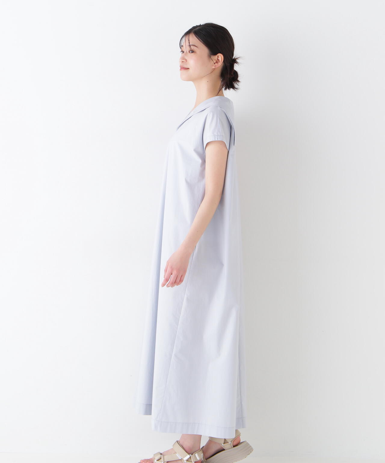 タイプライター天日干しワッシャーワンピース