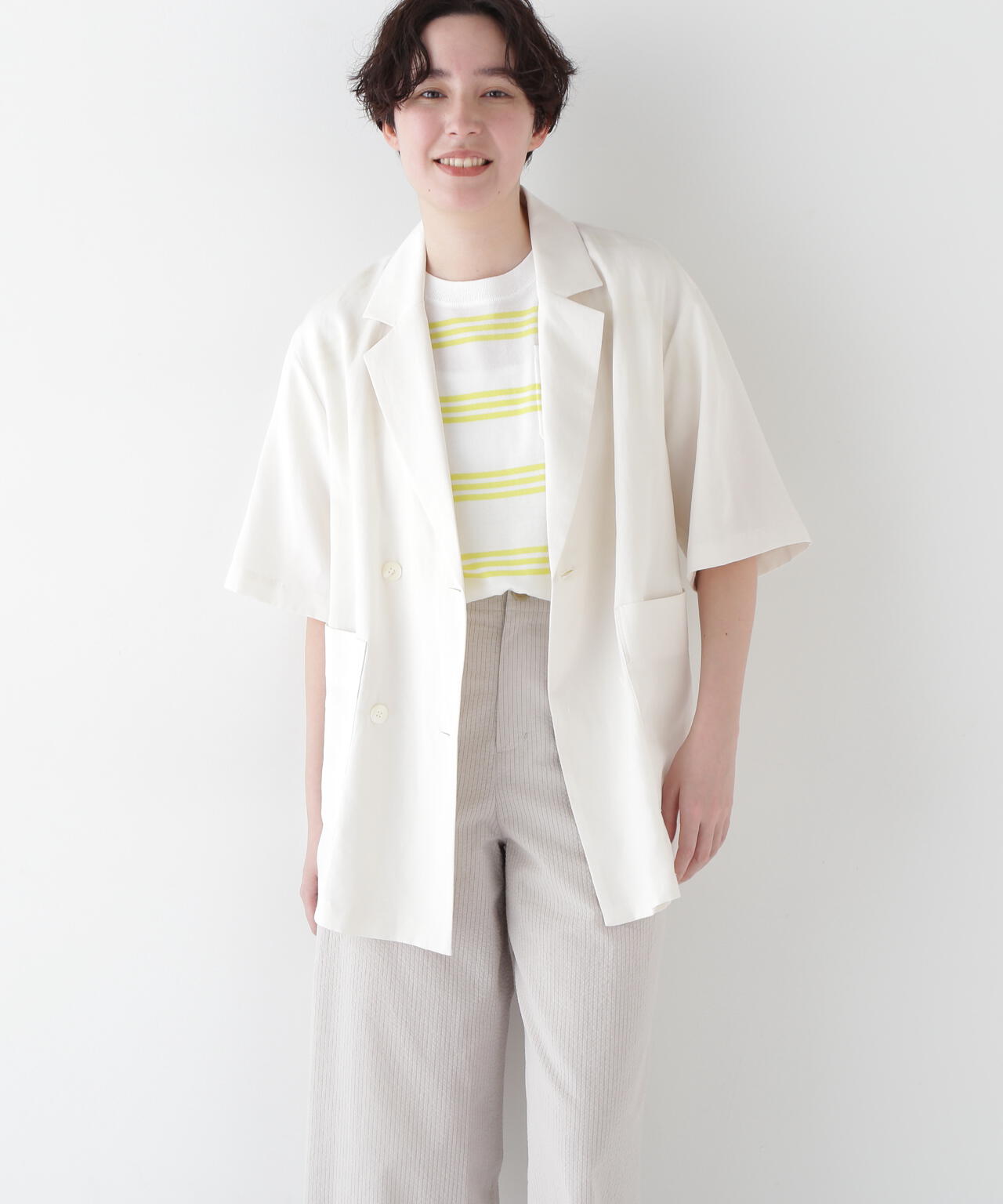 R/C麻ライトタッサータンブラージャケット