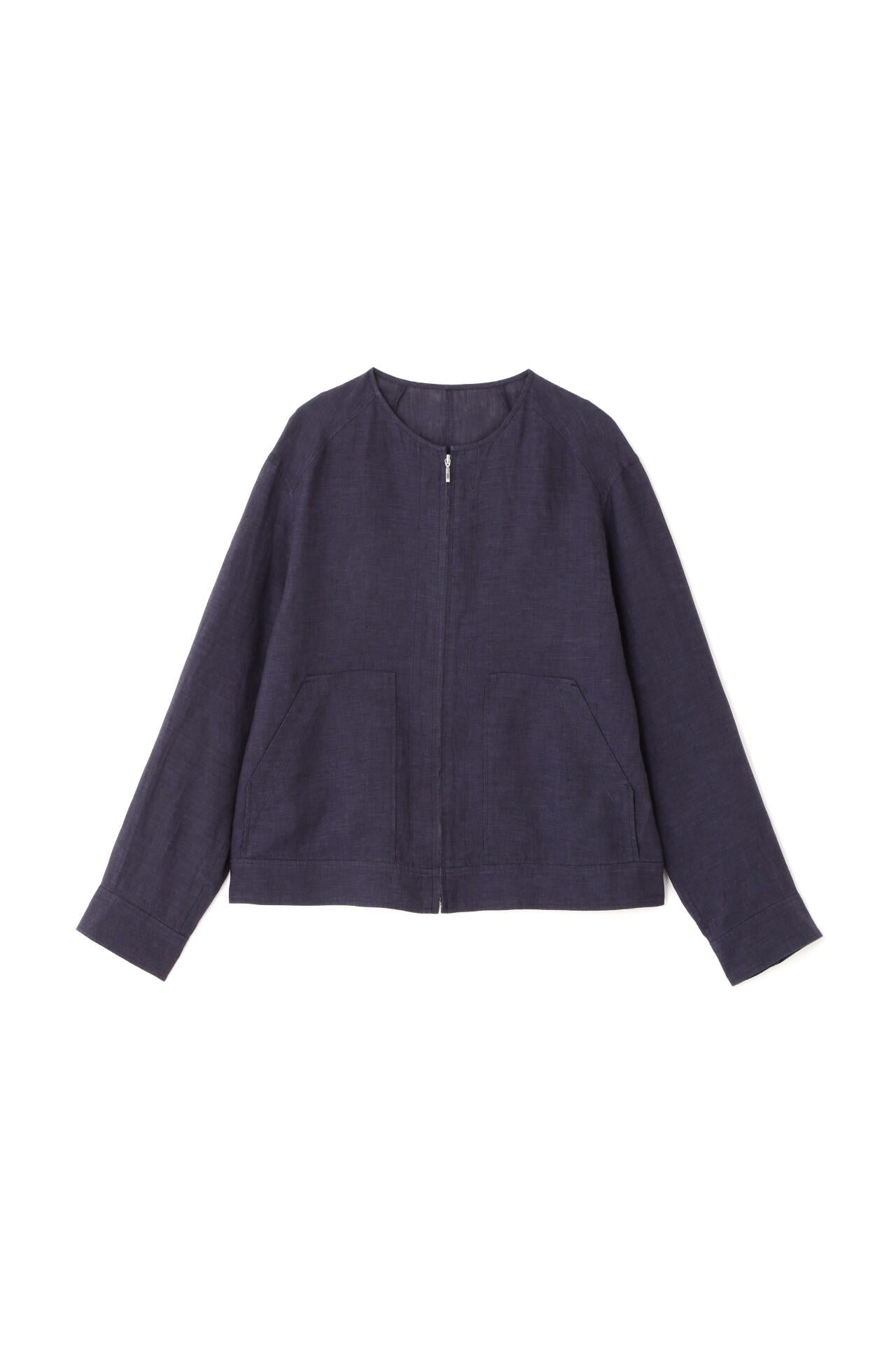 ハードマンリネンノーカラージップブルゾン