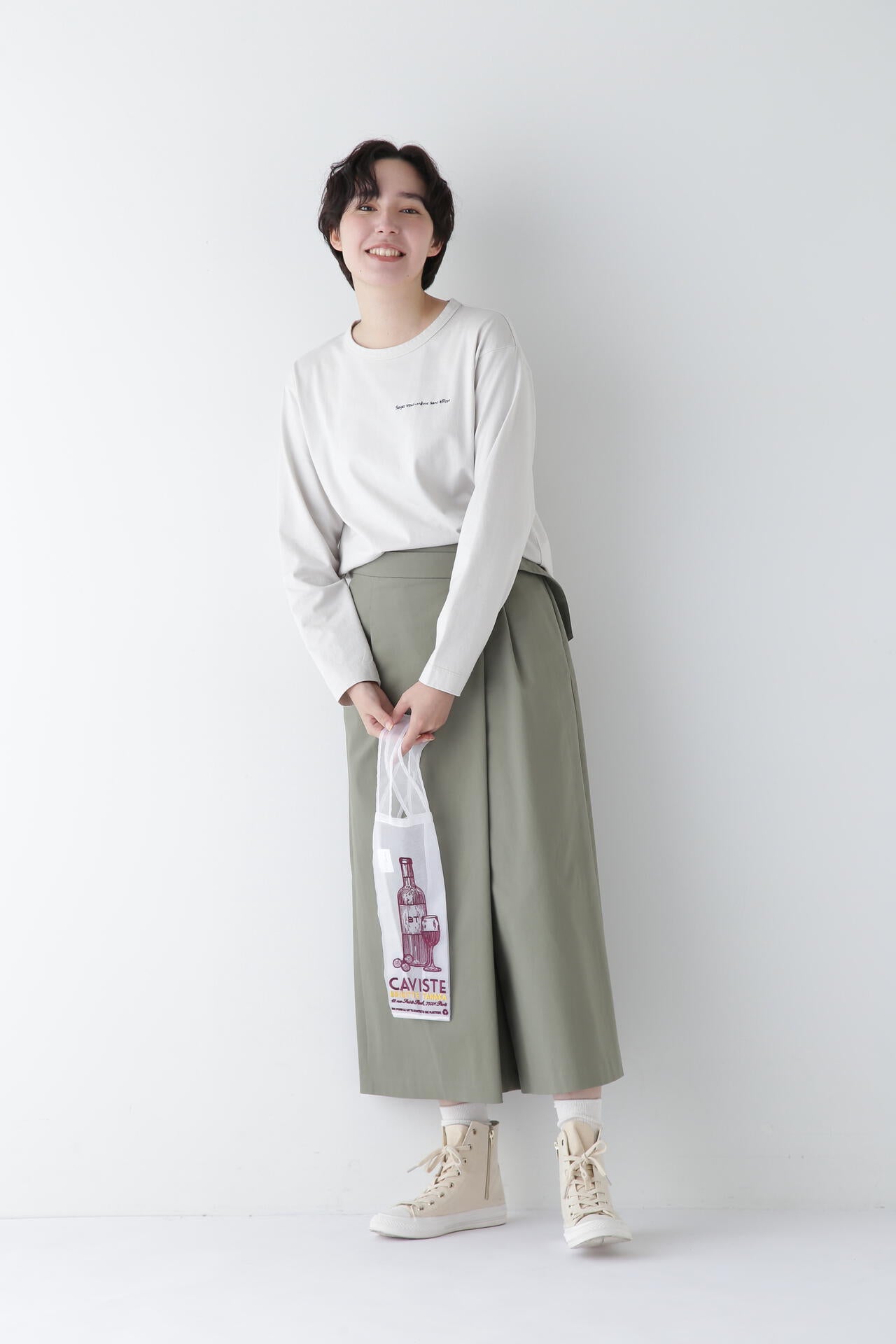 ロゴエンブロイダリーロングスリーブTシャツ