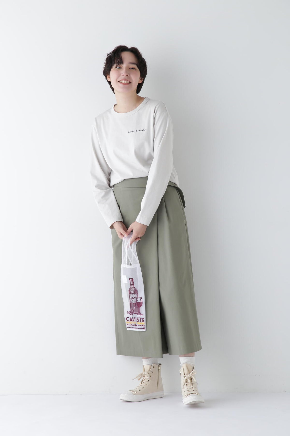 ロゴエンブロイダリーロングスリーブTシャツ