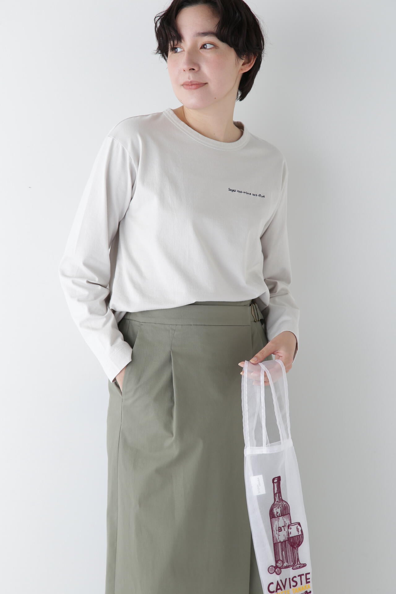 ロゴエンブロイダリーロングスリーブTシャツ