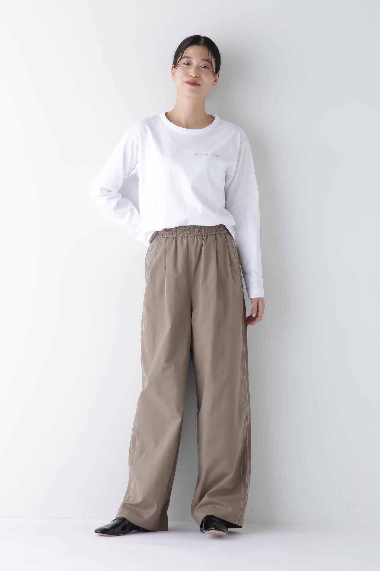 ロゴエンブロイダリーロングスリーブTシャツ