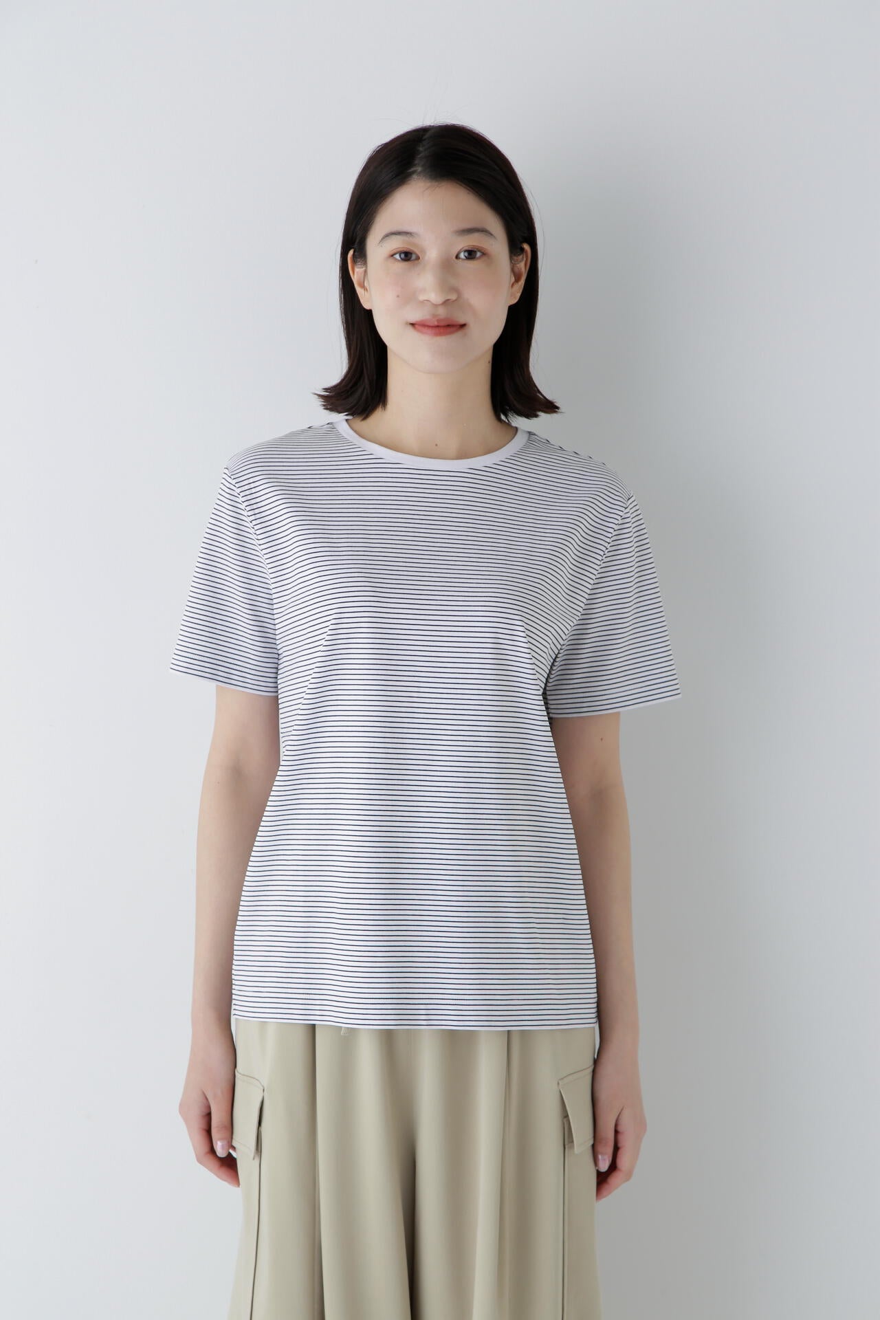半袖Tシャツボーダーオーガニック綿天竺