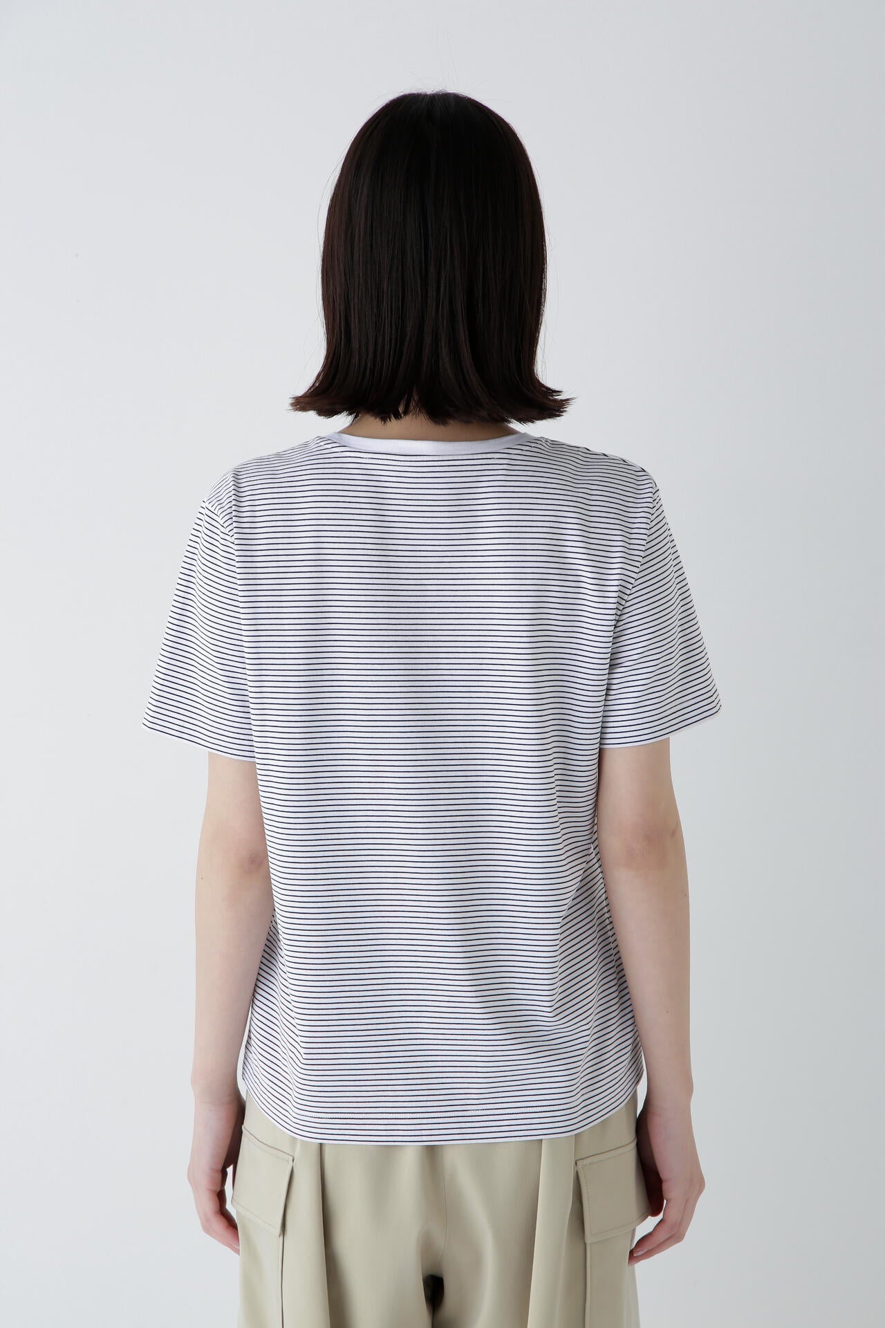 半袖Tシャツボーダーオーガニック綿天竺