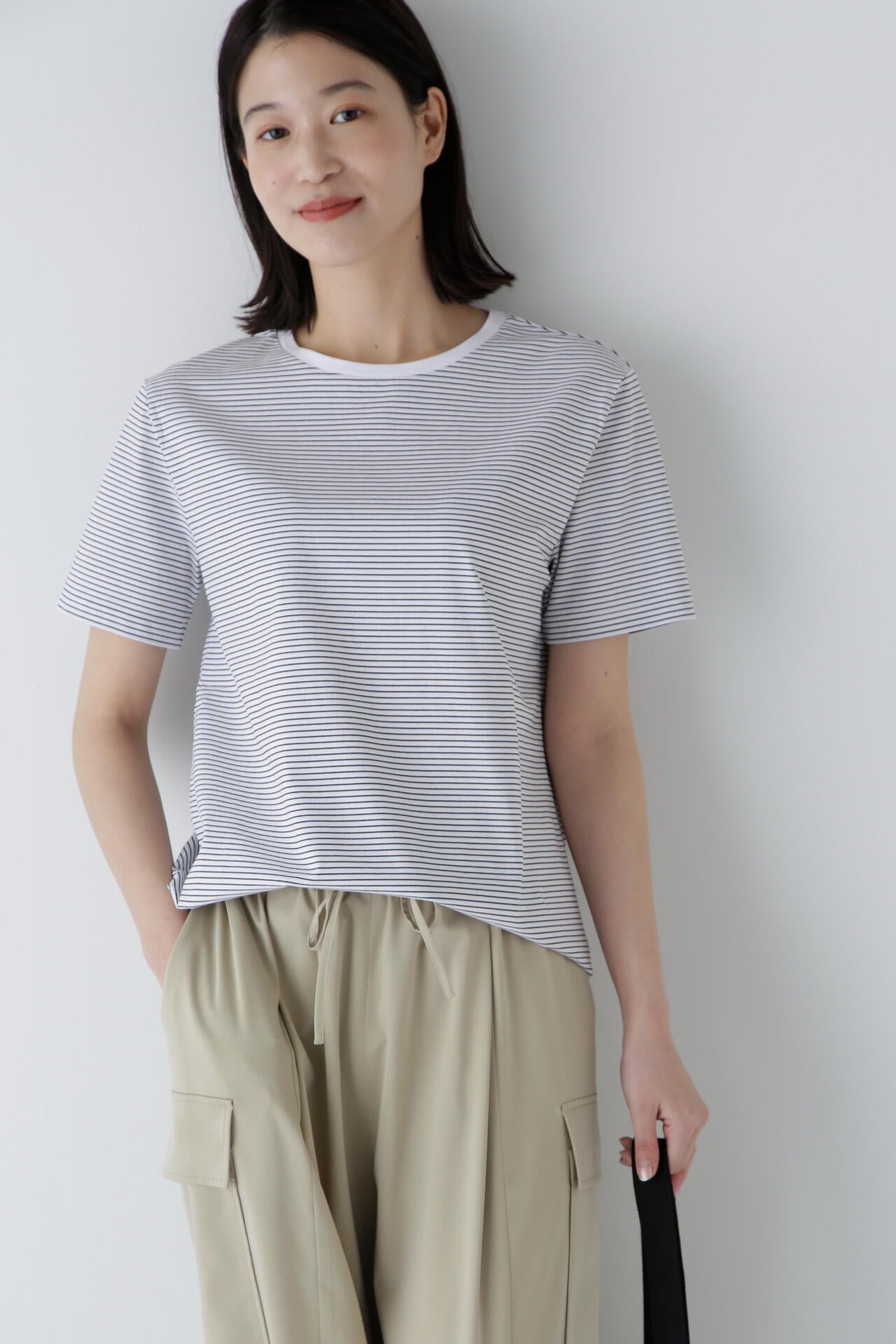 半袖Tシャツボーダーオーガニック綿天竺