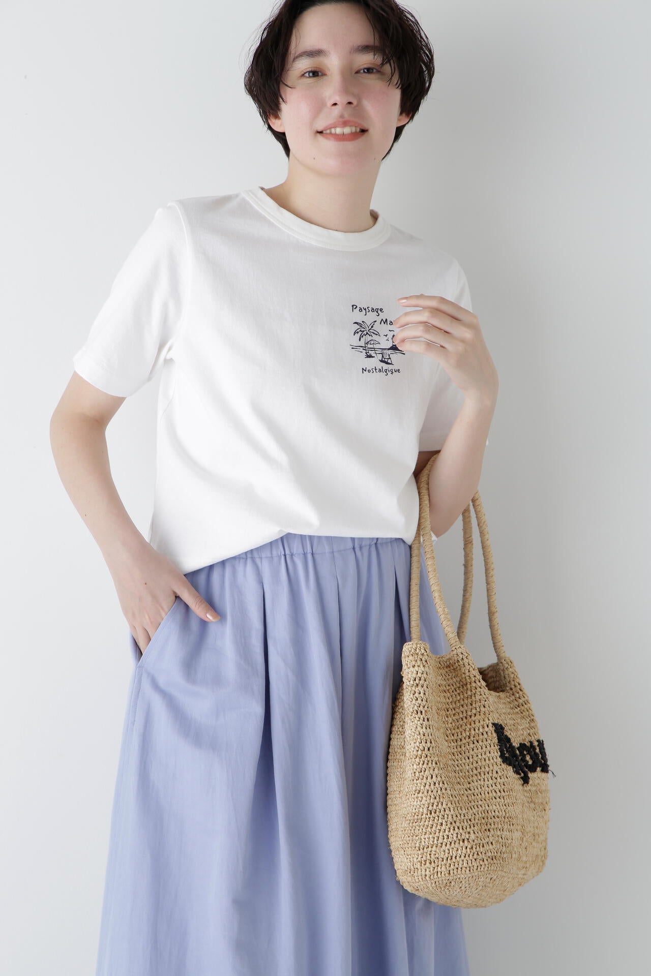 リサイクルコットン度詰天竺Tシャツ