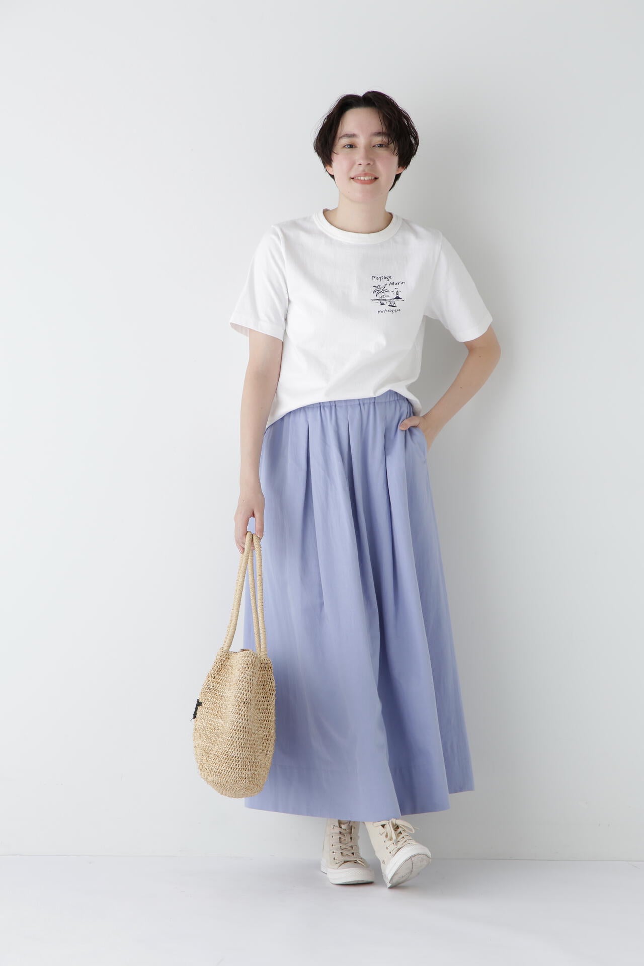 リサイクルコットン度詰天竺Tシャツ