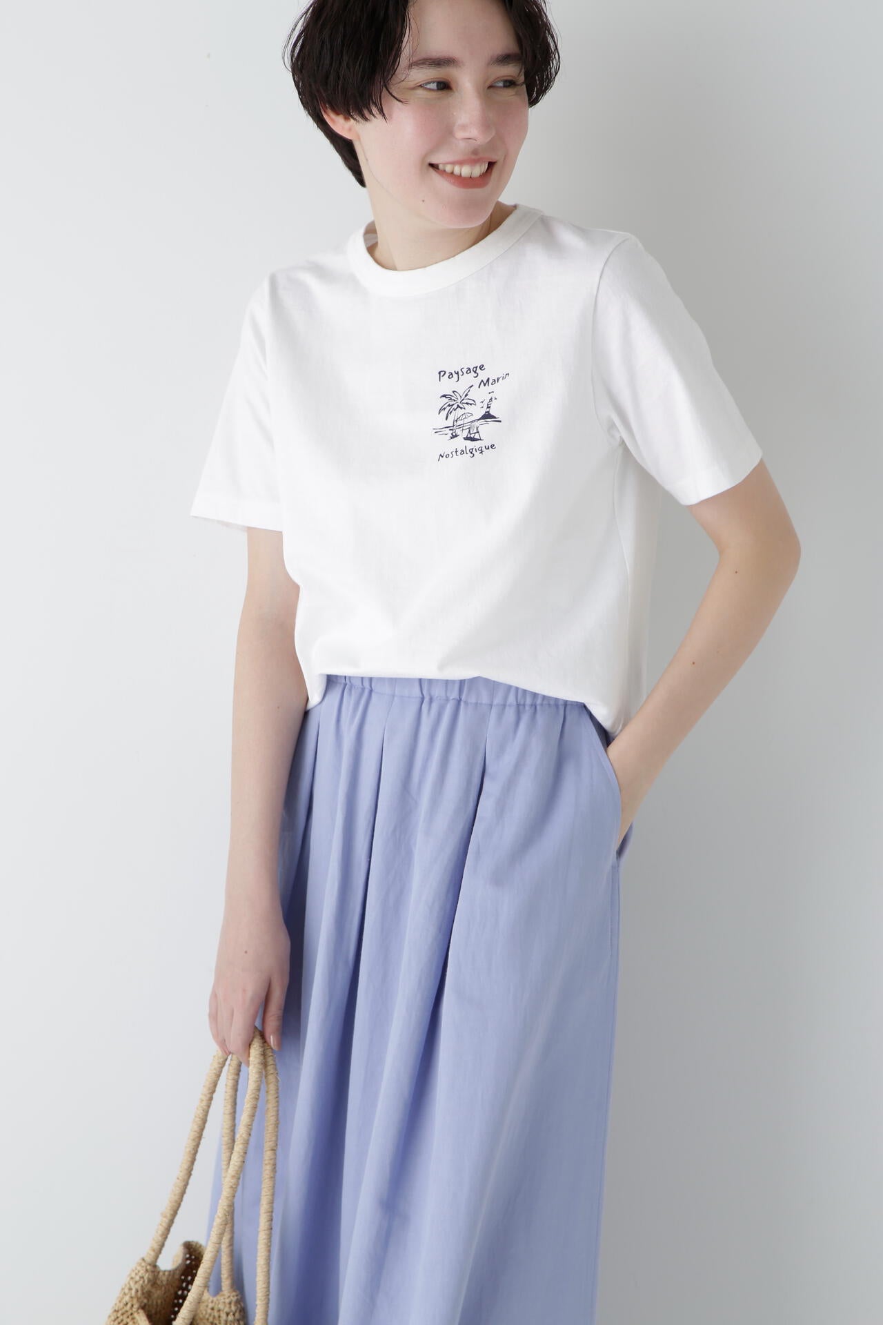 リサイクルコットン度詰天竺Tシャツ