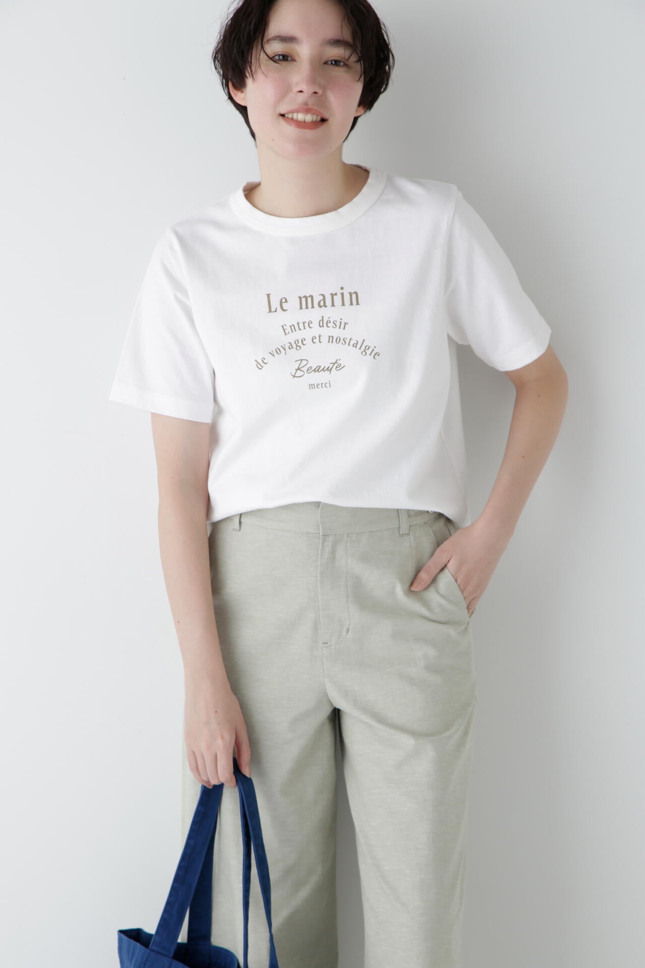 リサイクルコットン度詰天竺Tシャツ