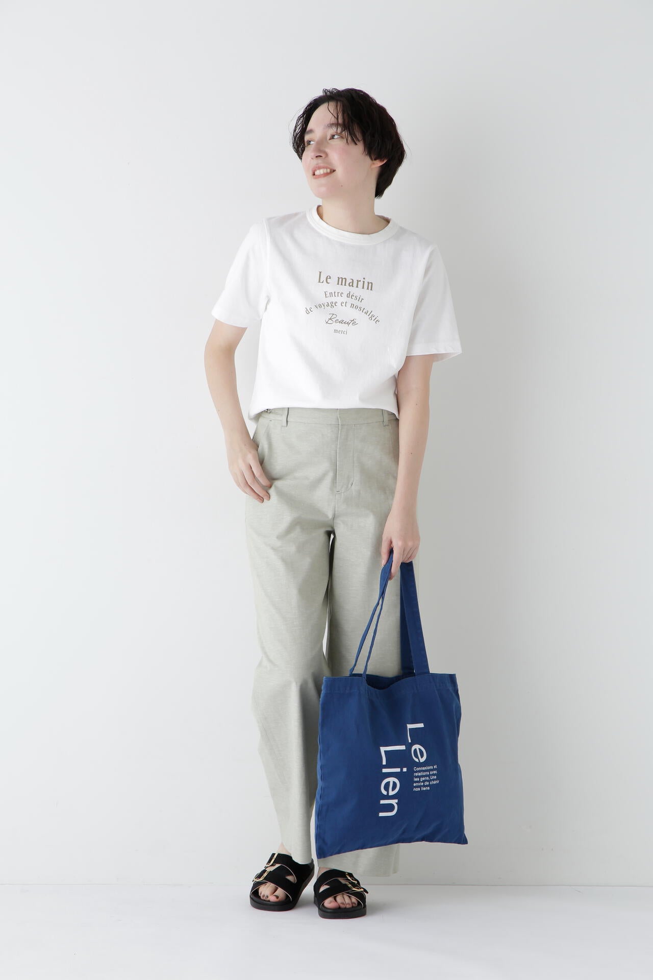 リサイクルコットン度詰天竺Tシャツ