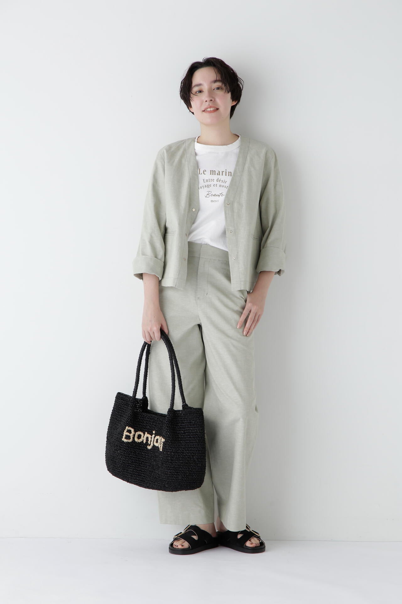 リサイクルコットン度詰天竺Tシャツ