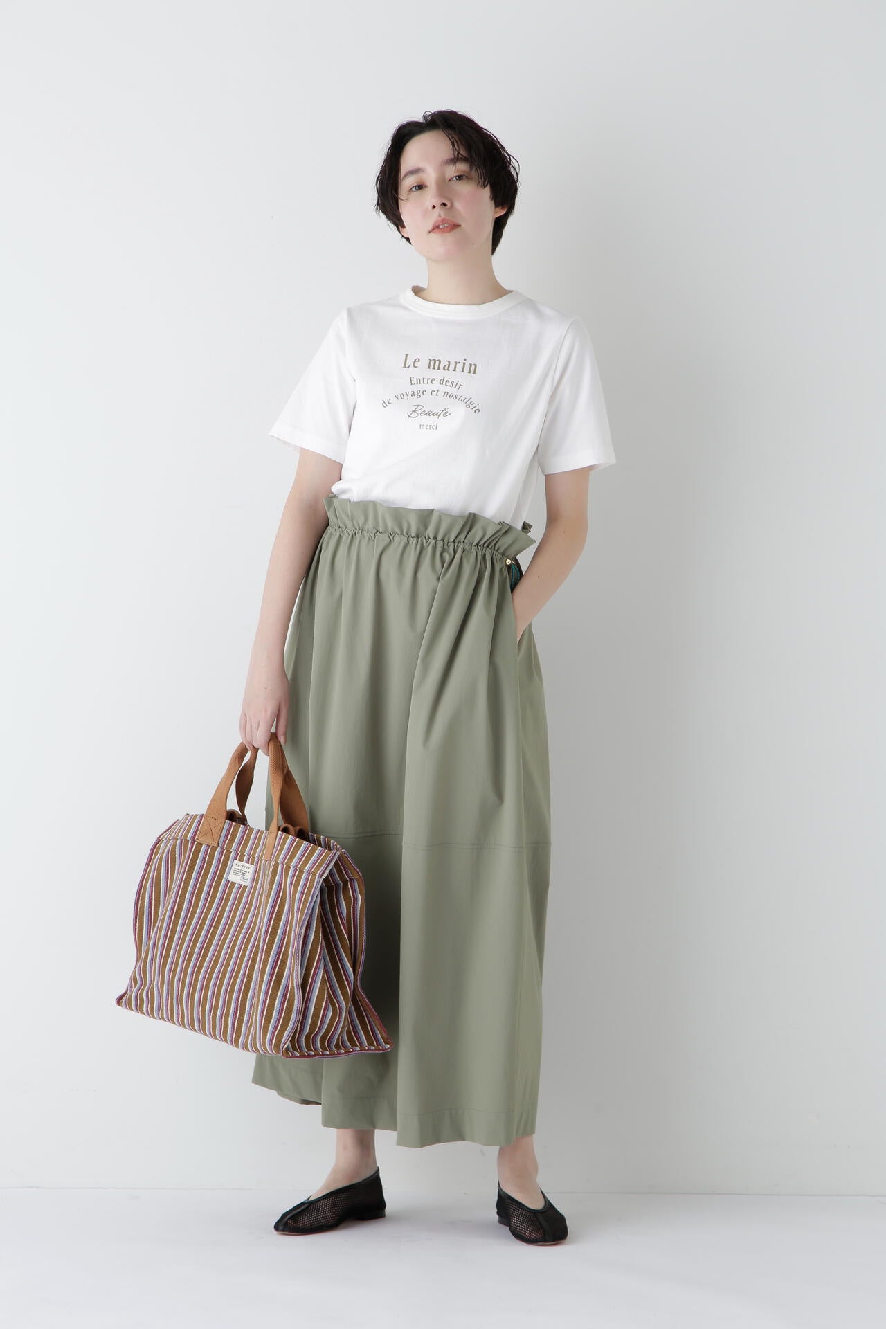 リサイクルコットン度詰天竺Tシャツ