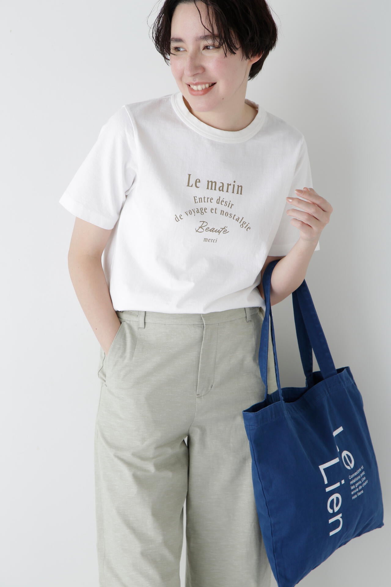 リサイクルコットン度詰天竺Tシャツ